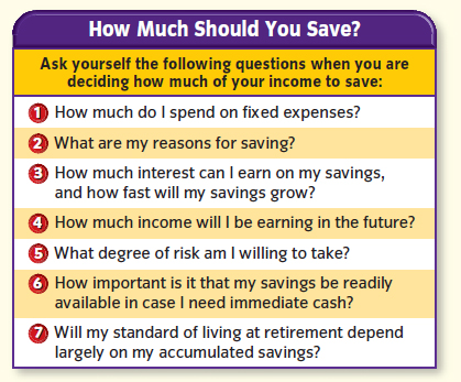 Savings Considerations